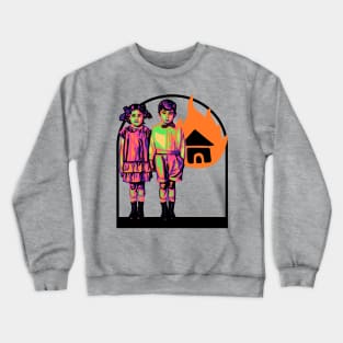 Creepy Kids Burn Stuff Crewneck Sweatshirt